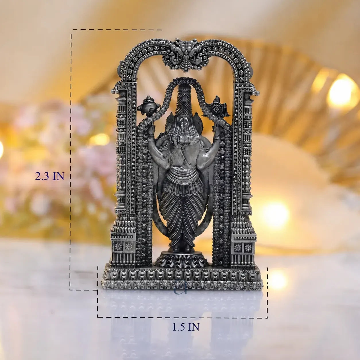 925 Antique Silver Hollow Lord Balaji Idol
