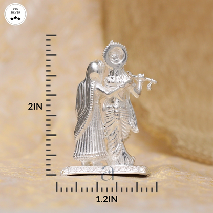 925 Silver Solid Radha Krishna