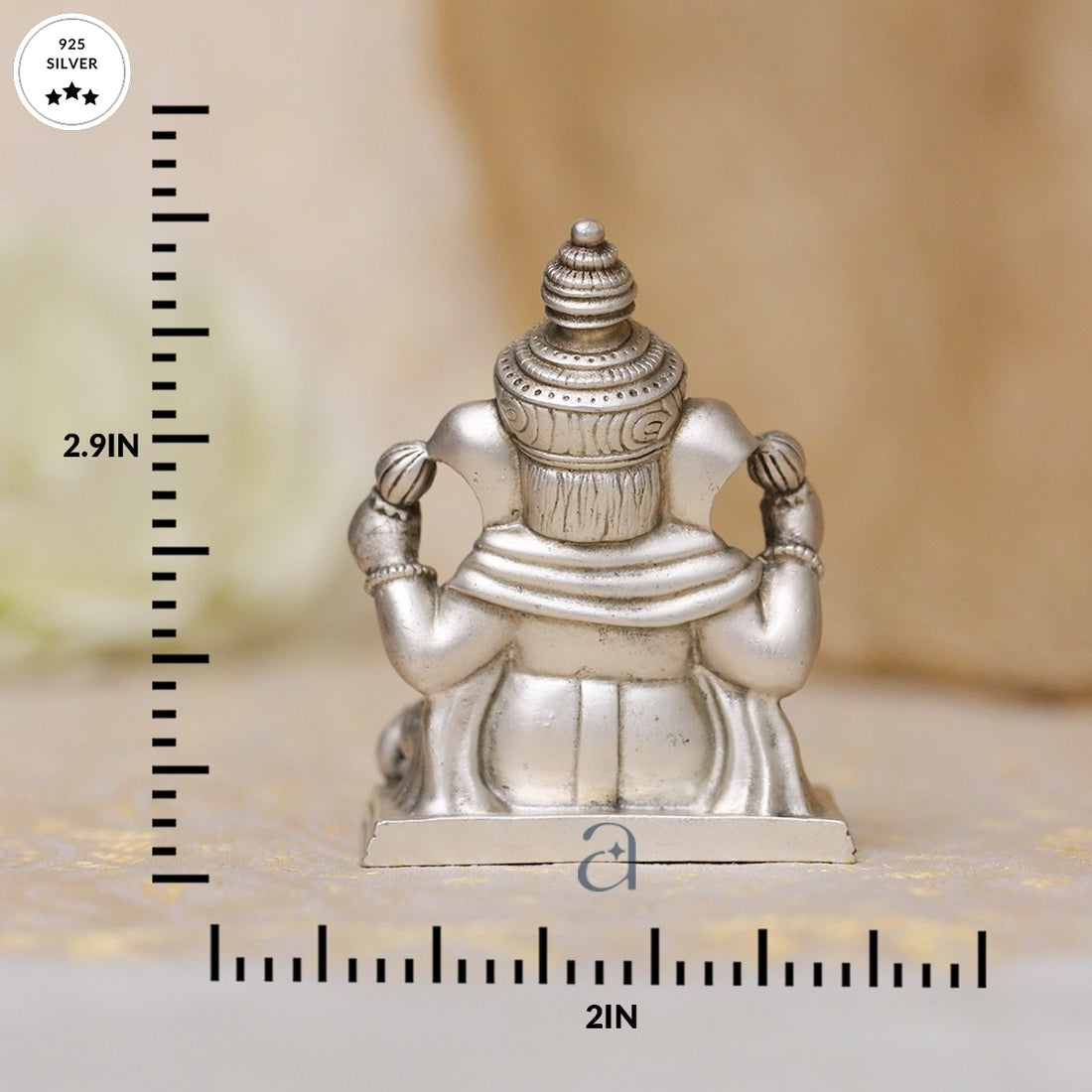 Antique Silver Ganesh Idol for Wisdom and Success