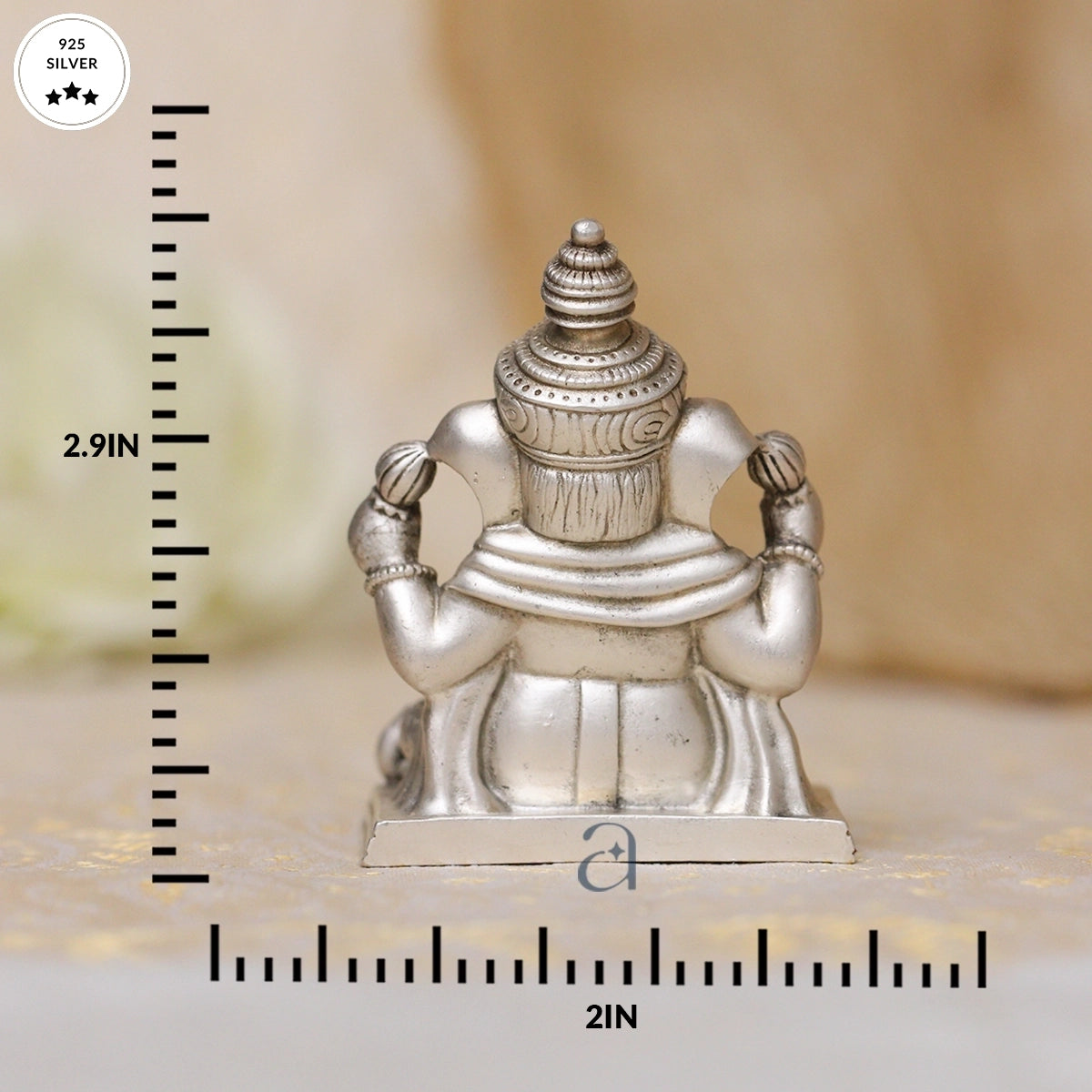 Antique Silver Ganesh Idol for Wisdom and Success