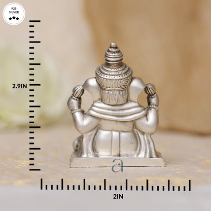 Antique Silver Ganesh Idol for Wisdom and Success