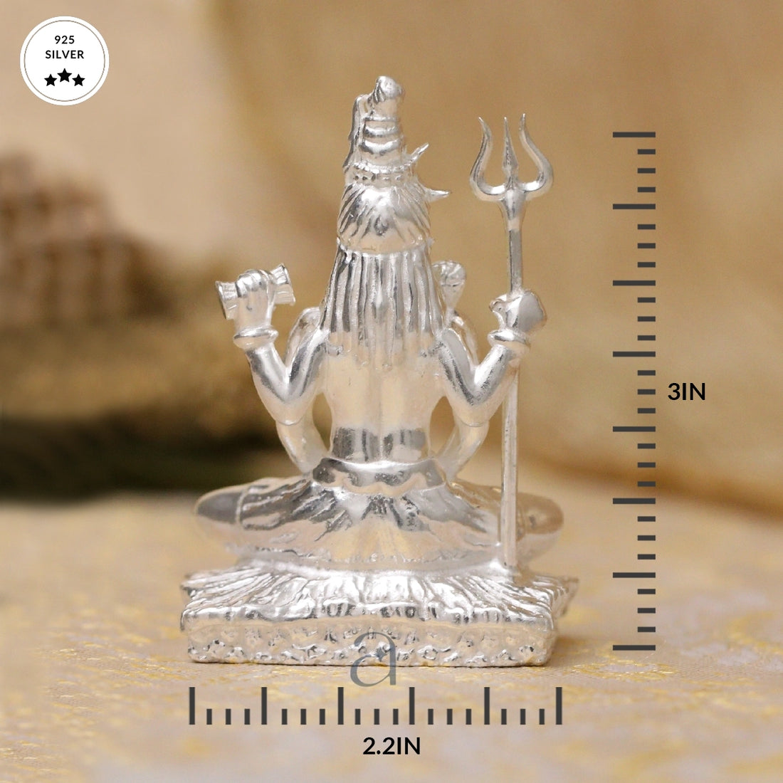 925 Silver Solid Shiv Shankar ji Idol