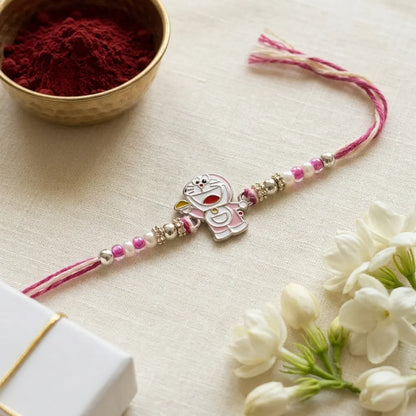 925 Silver Doraemon Kids Rakhi