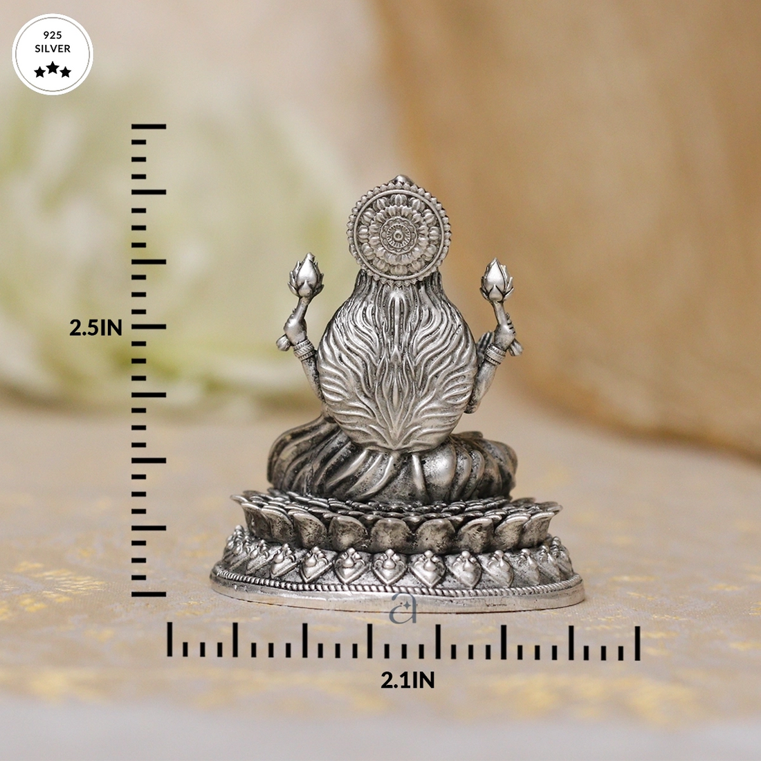 Antique Silver Lakshmi Idol for Spiritual Prosperity