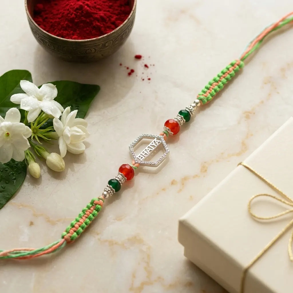 92.5 Silver Bhaiya Rakhi for Brother