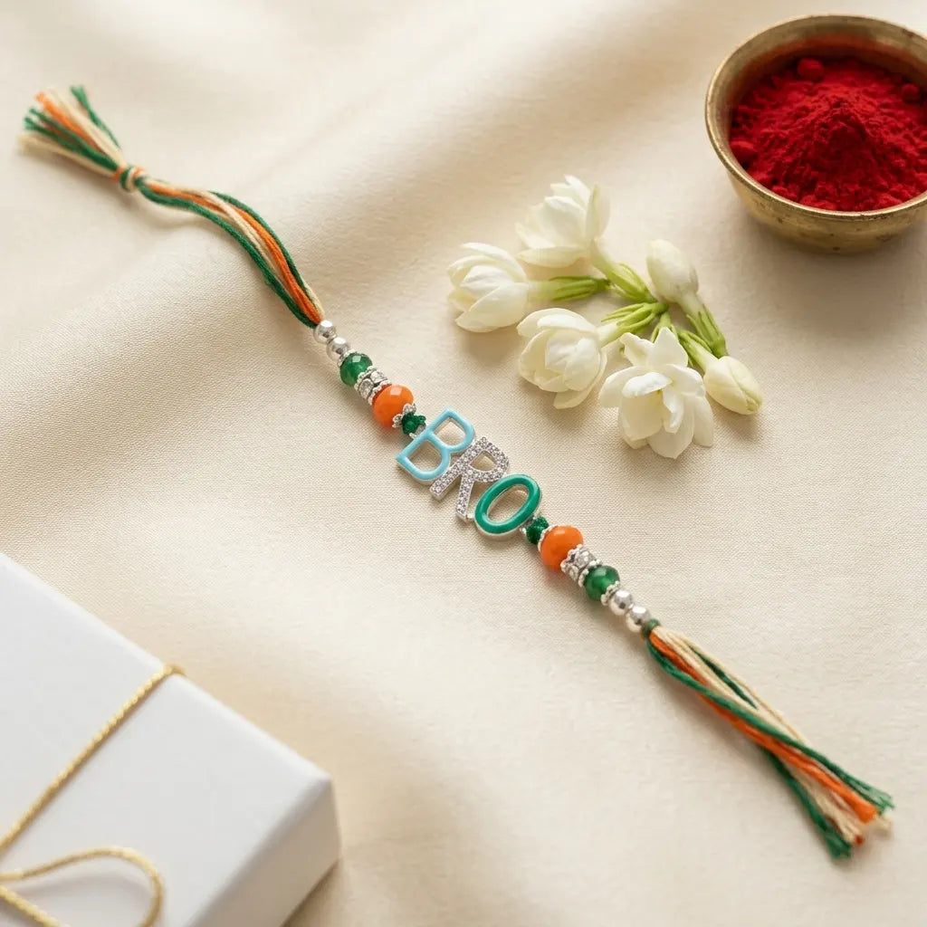 92.5 Silver Bro Rakhi for Brother
