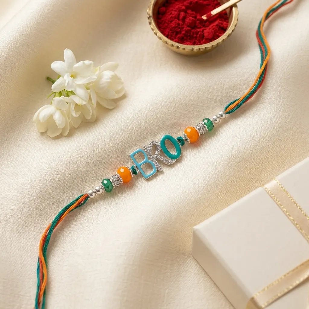 92.5 Silver Bro Rakhi for Brother