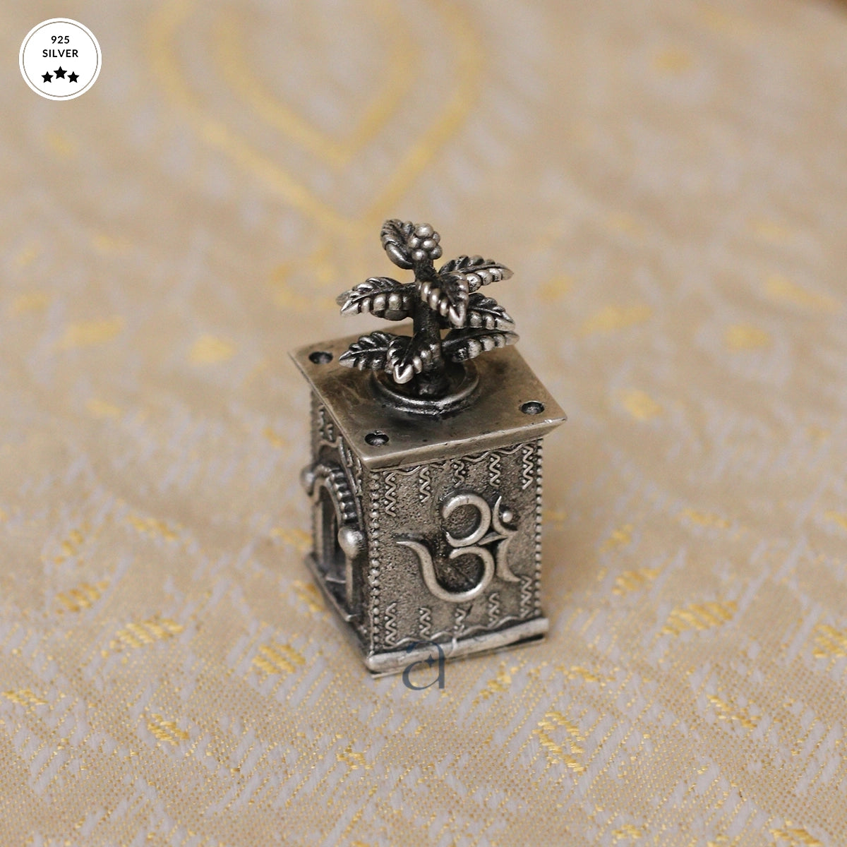 Antique Silver Tulsi Vrindavan for Spiritual Blessings