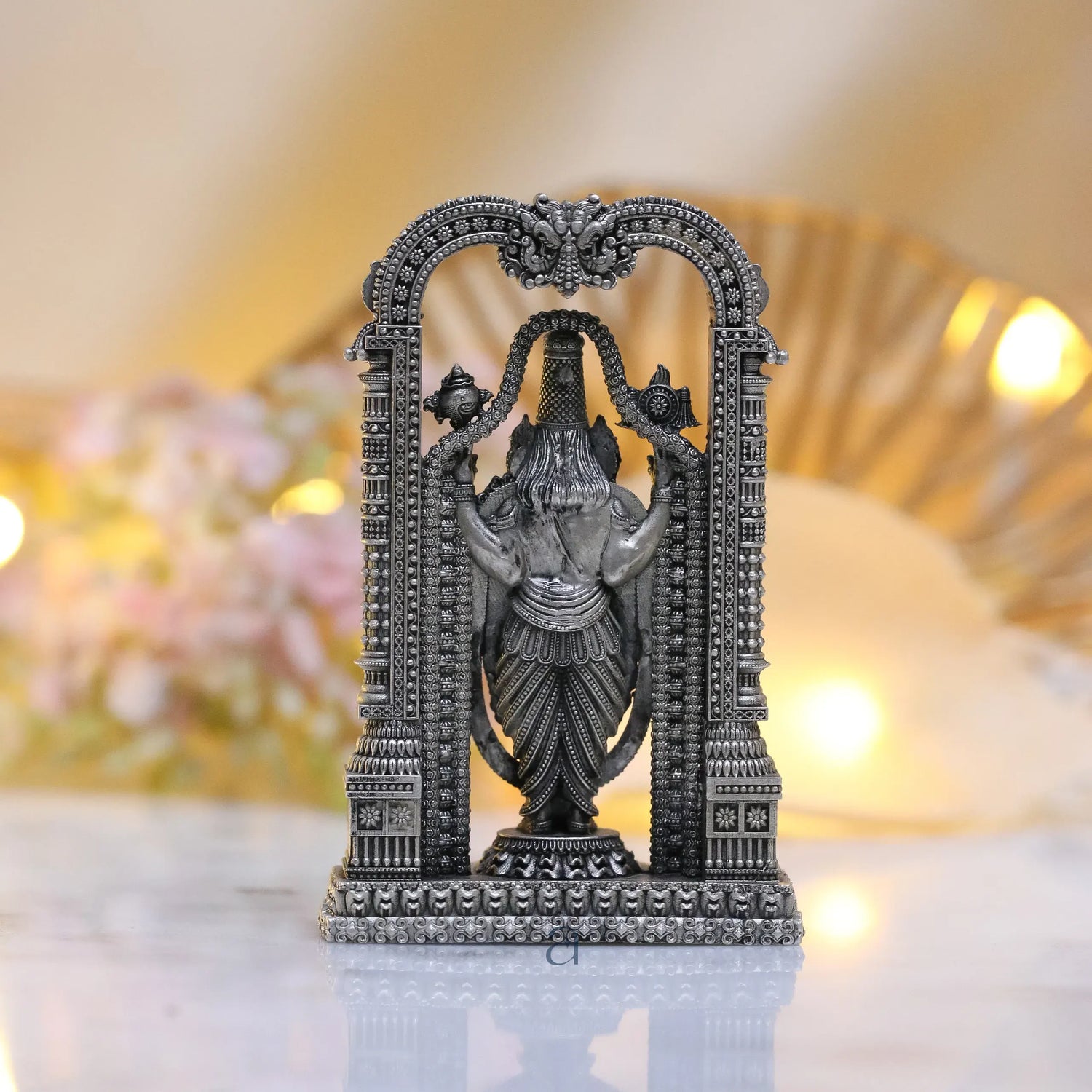 925 Antique Silver Hollow Lord Balaji Idol