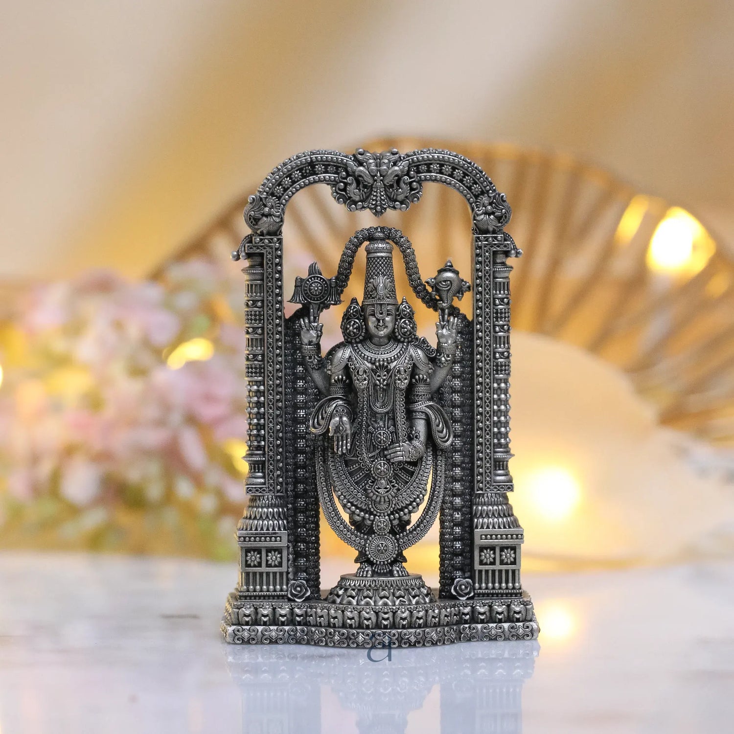925 Antique Silver Hollow Lord Balaji Idol
