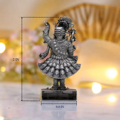 925 Sterling Silver Antique Finish Hollow Shrinath Ji Idol
