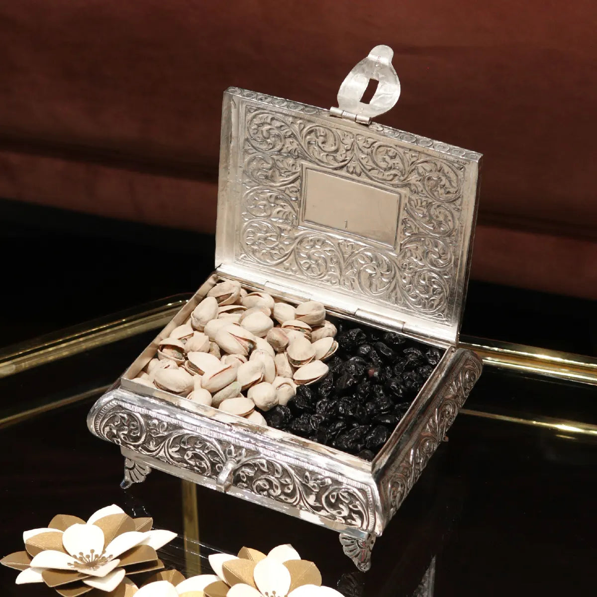 925 Antique Silver Dry Fruits Case