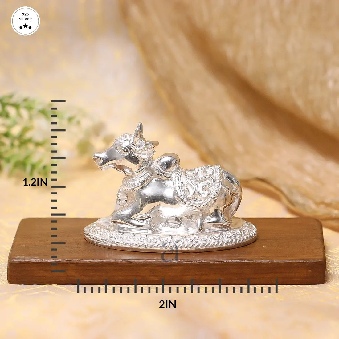 925 Solid Silver Nandi