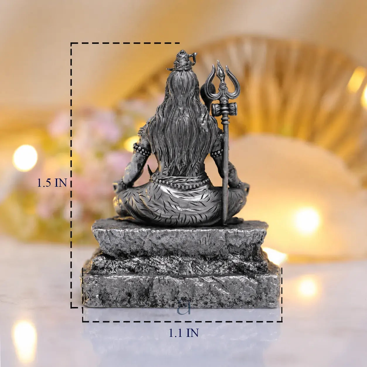 925 Sterling Silver Antique Finish Hollow Shiv Ji Idol