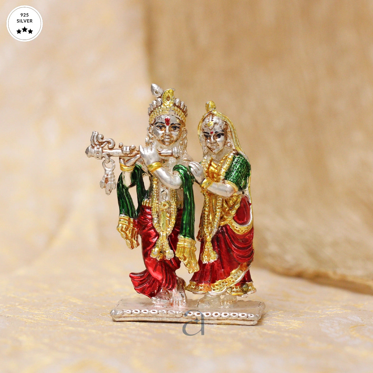 Colorful 925 Silver Radha Krishna