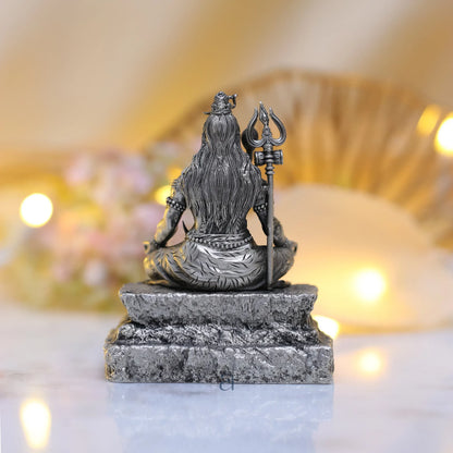 925 Sterling Silver Antique Finish Hollow Shiv Ji Idol