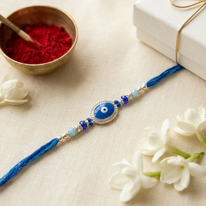 92.5 Silver Evil Eye Rakhi