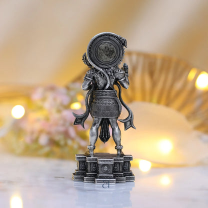 925 Sterling Silver Antique Finish Hollow Hanuman Idol