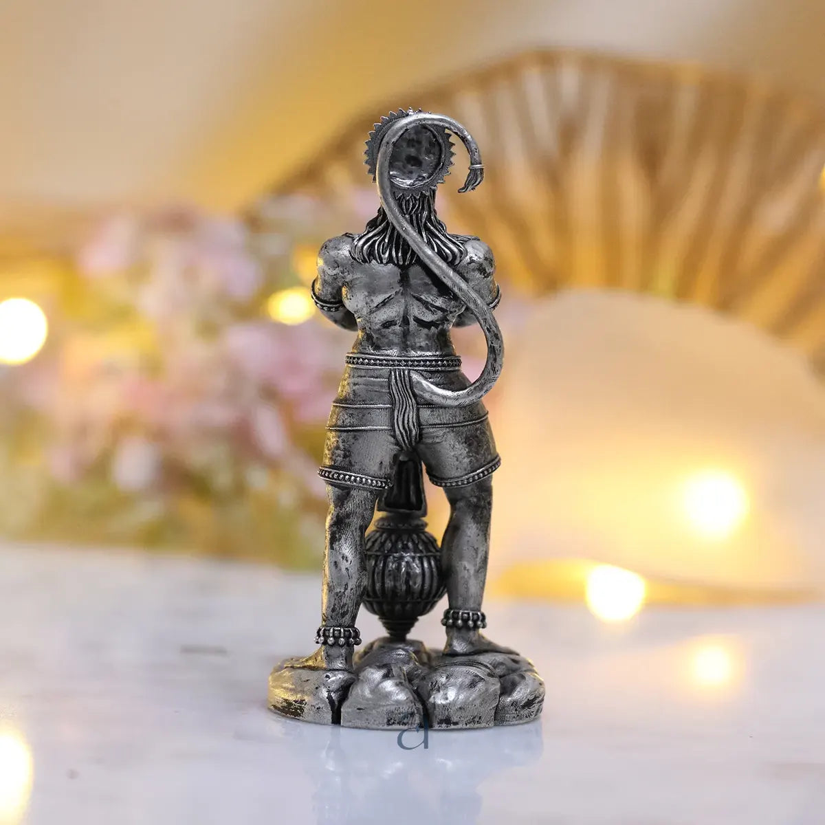 925 Sterling Silver Antique Finish Hollow Hanuman Ji Idol