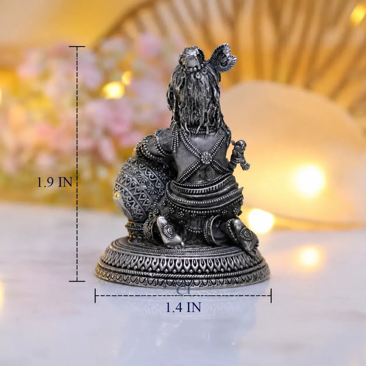 925 Sterling Silver Antique Finish Hollow Bal Gopal Idol
