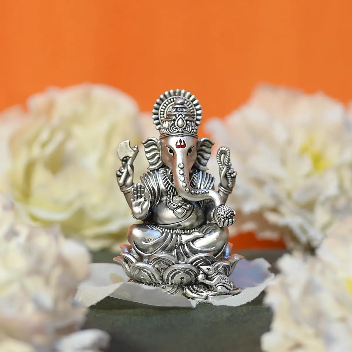 925 Antique Silver Ganeshji Idol