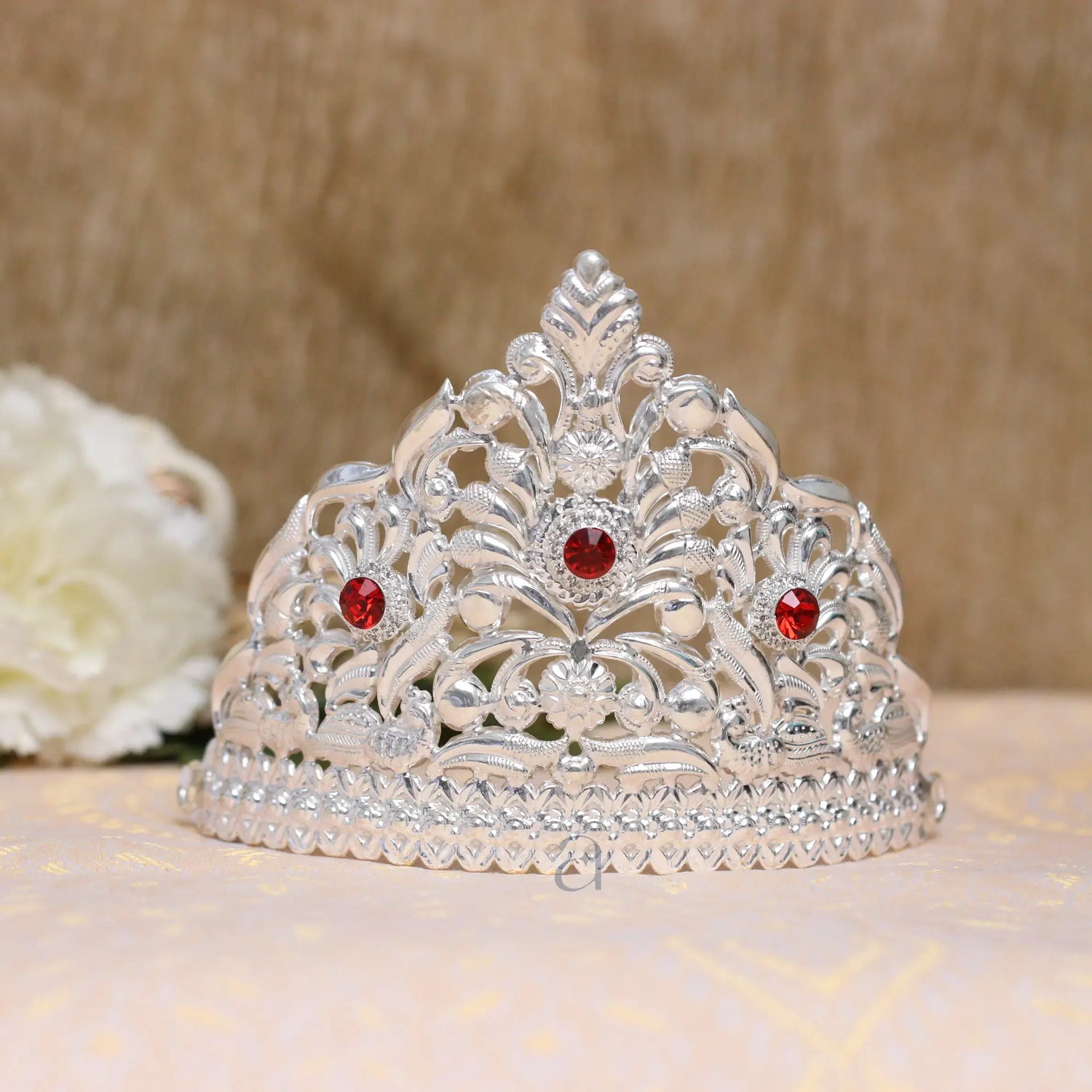 Traditional Silver Mukut