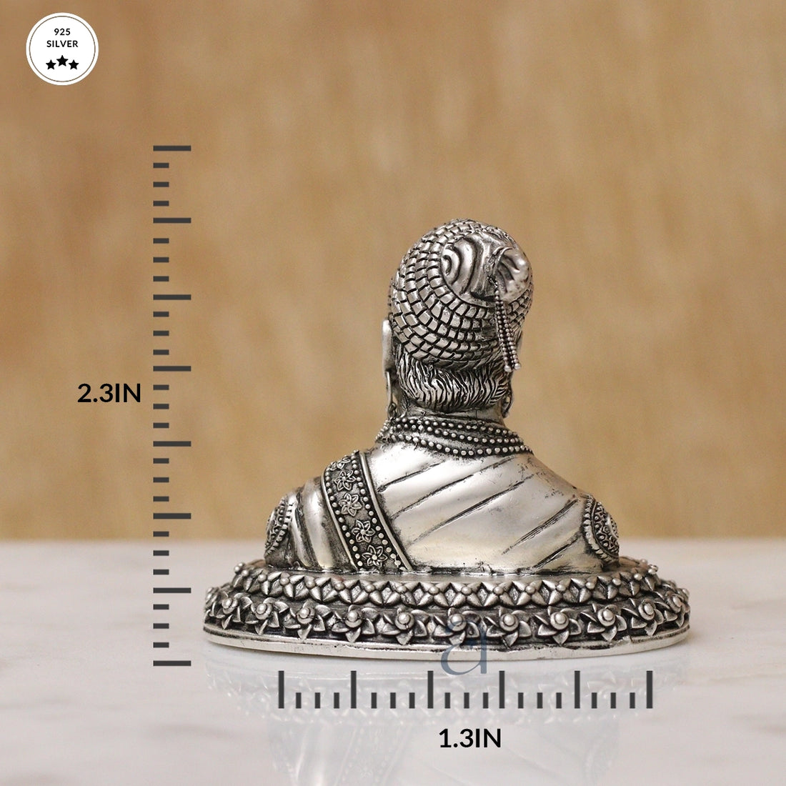 925 Silver Antique Shivaji Maharaj Idol