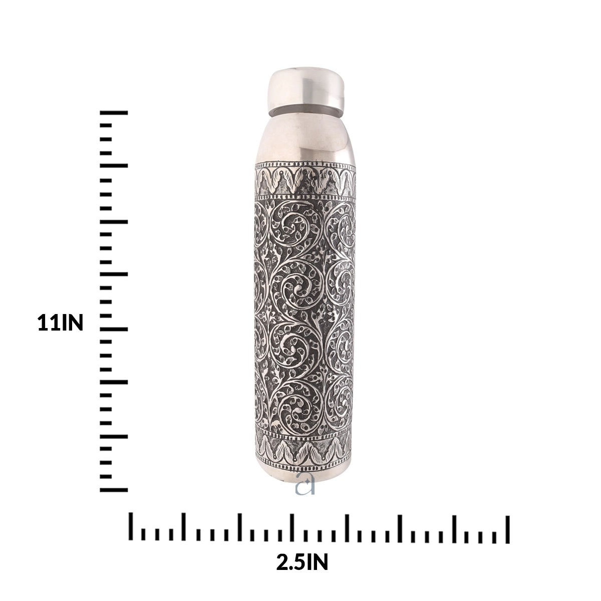 92.5 Antique Silver Bottle with Traditional Design