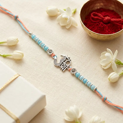 92.5 Silver Om Rakhi for Brother