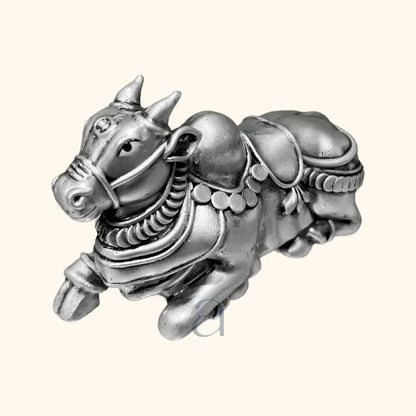 Classic Antique Silver Nandi Idol