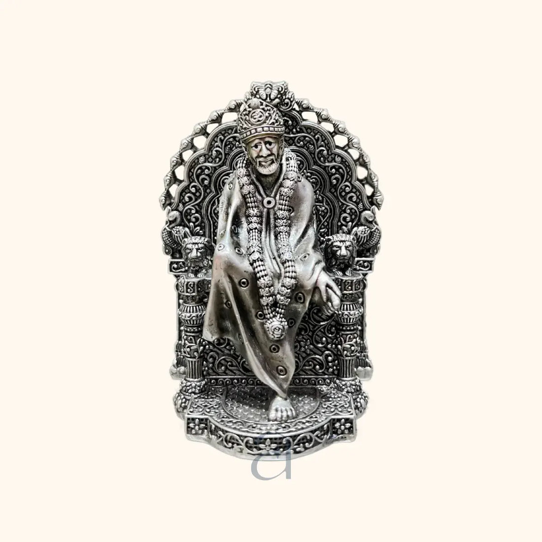 Traditional Antique Silver Sai Baba Idol