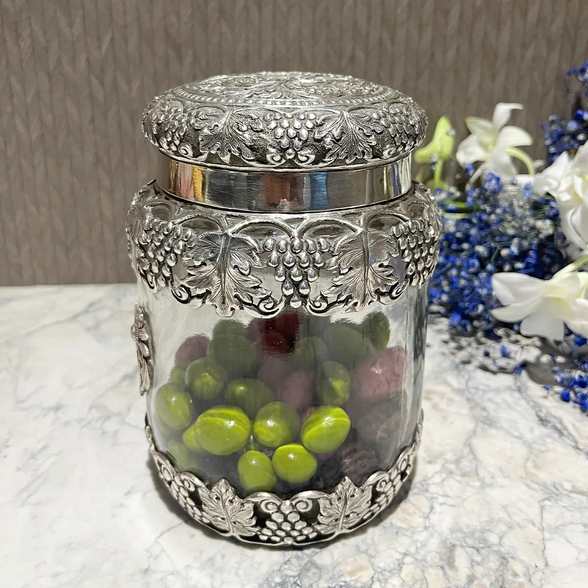 Vintage Elegance Antique Silver Jar