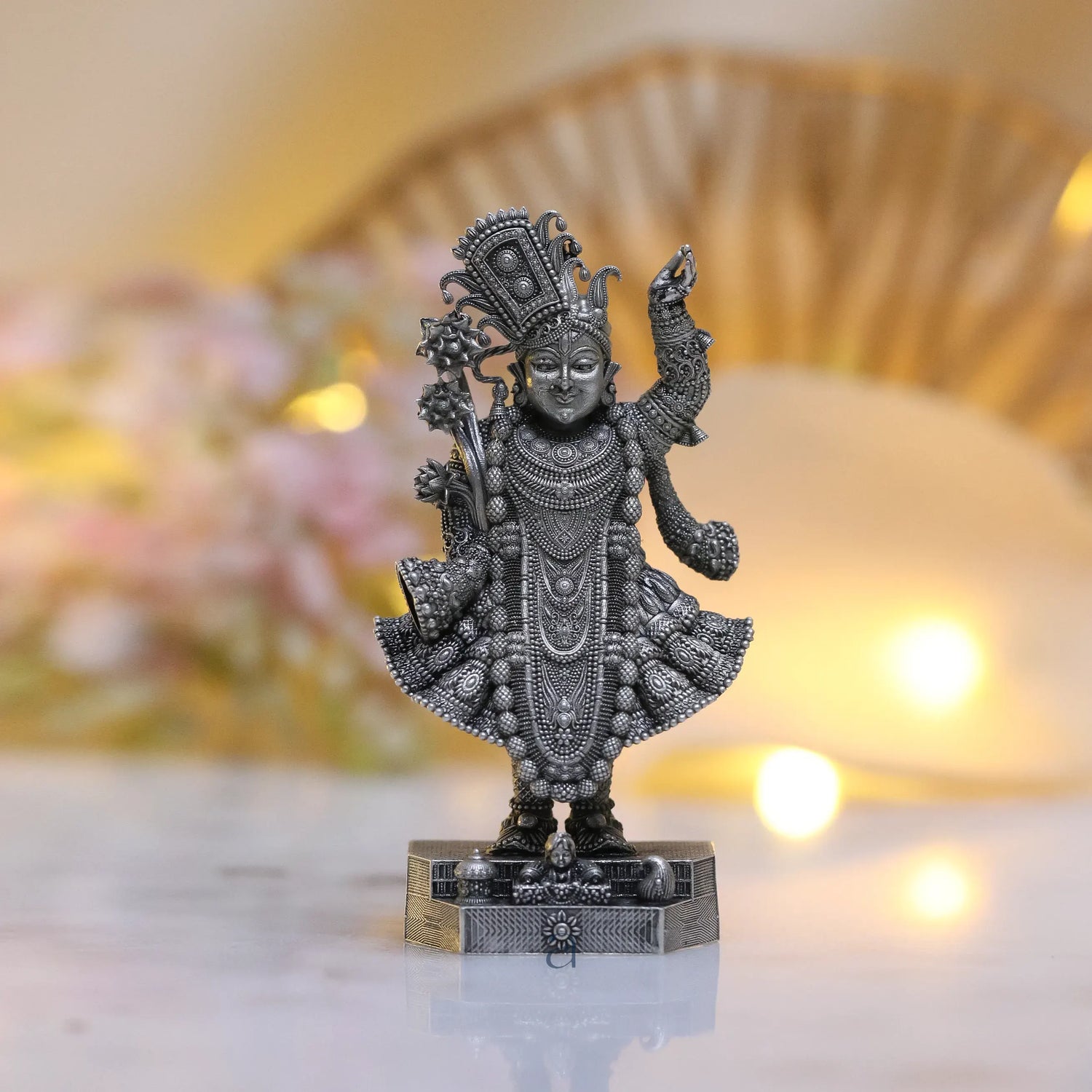 925 Sterling Silver Antique Finish Hollow Shrinath Ji Idol