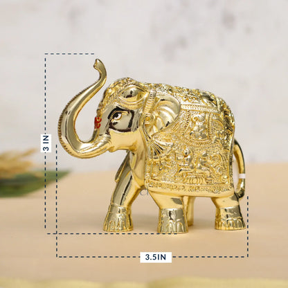 Golden Gajanth Lakshmi Upward Trunk