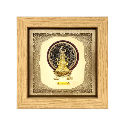 Square Lakshmi Ji Gold Foil Frame