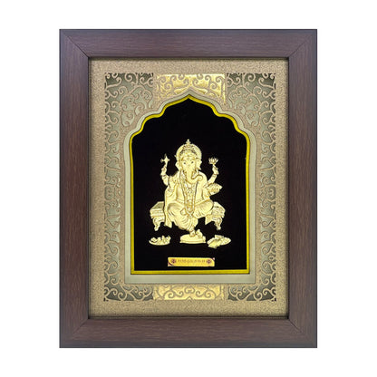 Ganesh Ji Gold Foil Gift Frame