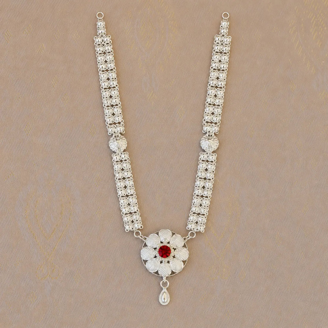 Traditional Silver Ganesh Ji Haar