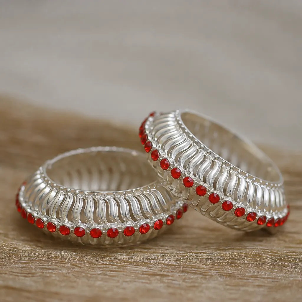 Traditional Silver Tode for Ganpati Bappa