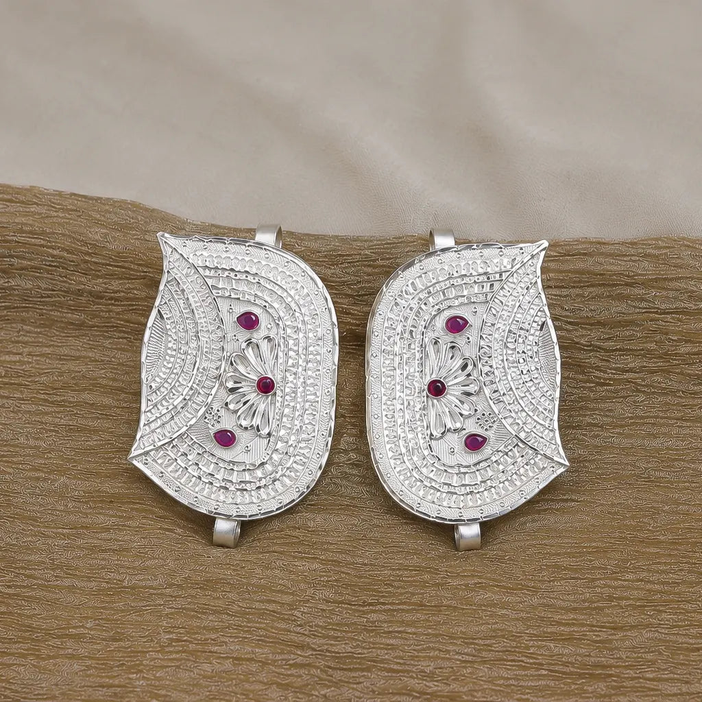 Silver Ganpati Bappa Ear