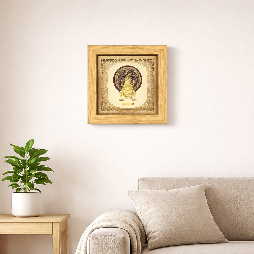 Square Ganesh Blessings Frame