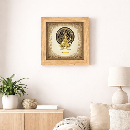 Saraswati Gold Foil Square Frame