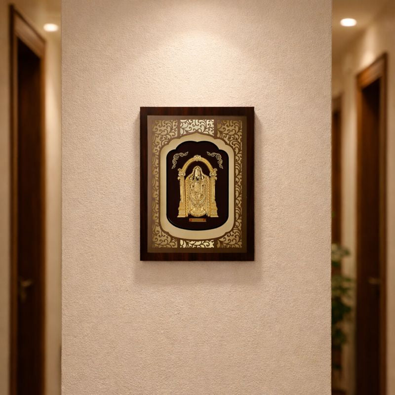Tirupati Balaji Gold Foil Decorative Frame