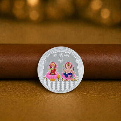 Silver Ganesh Lakshmi 10g Coin