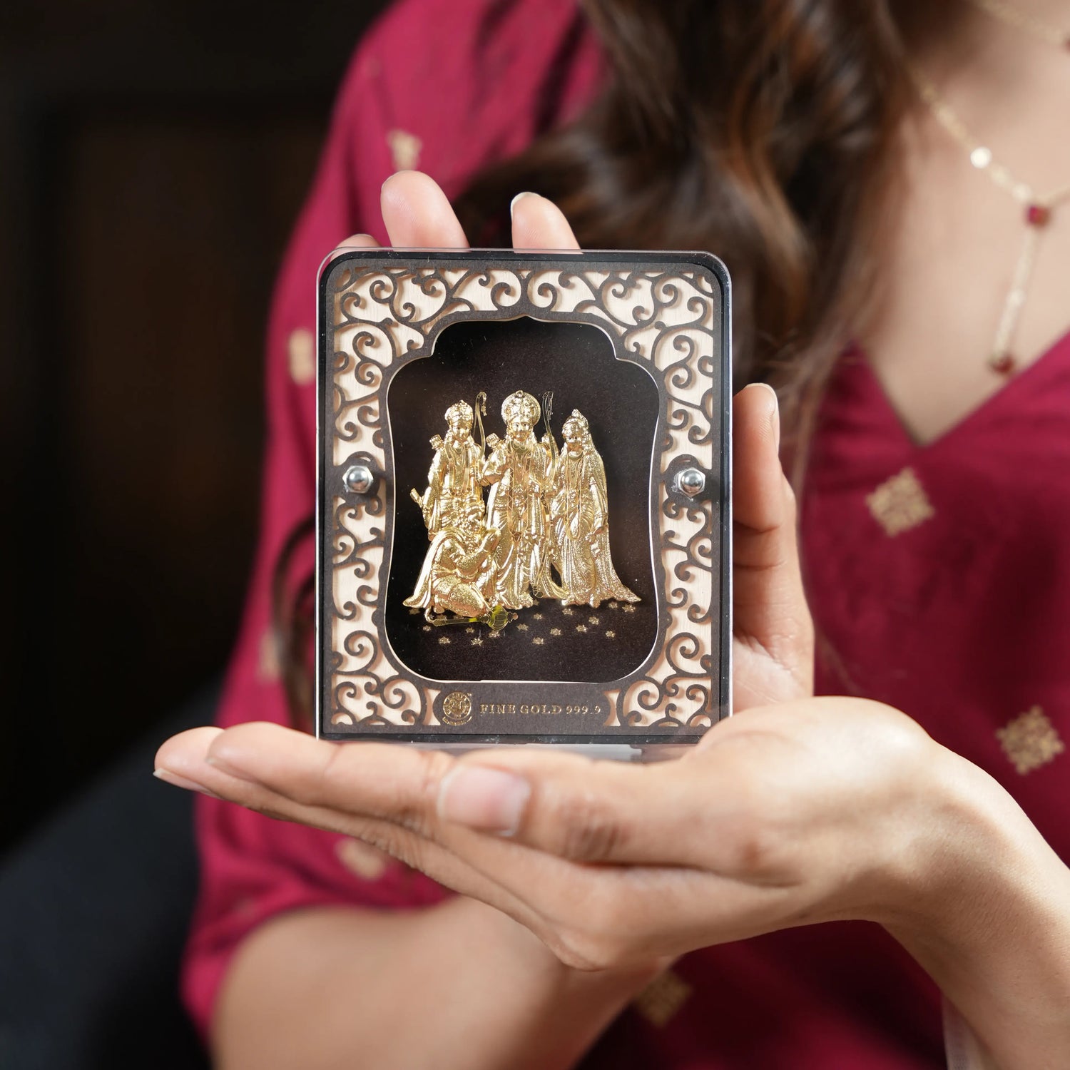 Sacred Ram Darbar Gold 24KT Foil Gift Frame