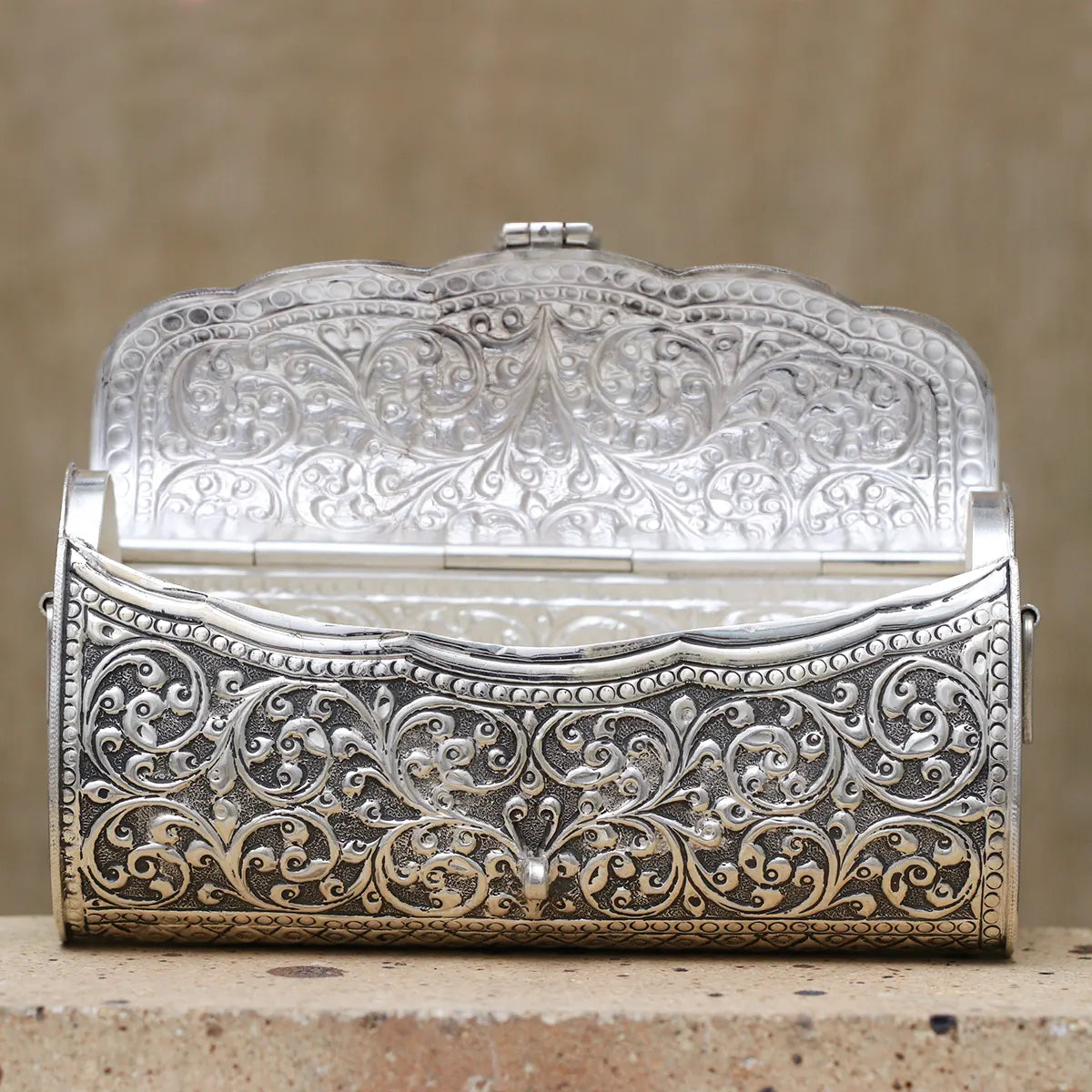 Gorgeous Antique Silver Purse