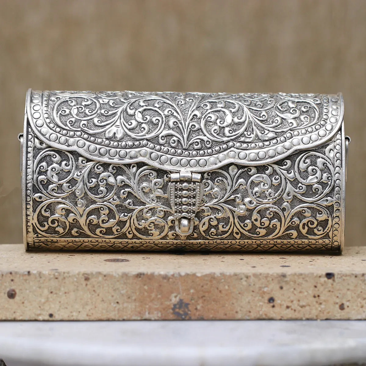 Gorgeous Antique Silver Purse