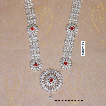 Silver Flower Haar for Ganpati