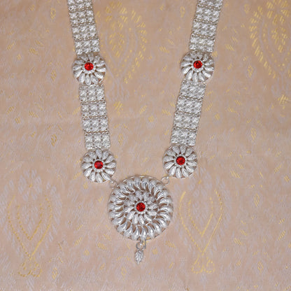Silver Flower Haar for Ganpati