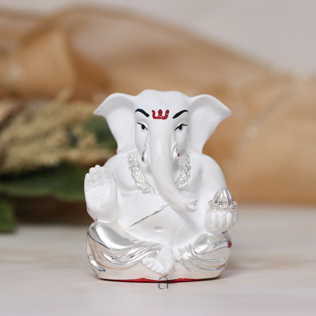 White and Silver Lord Ganesha