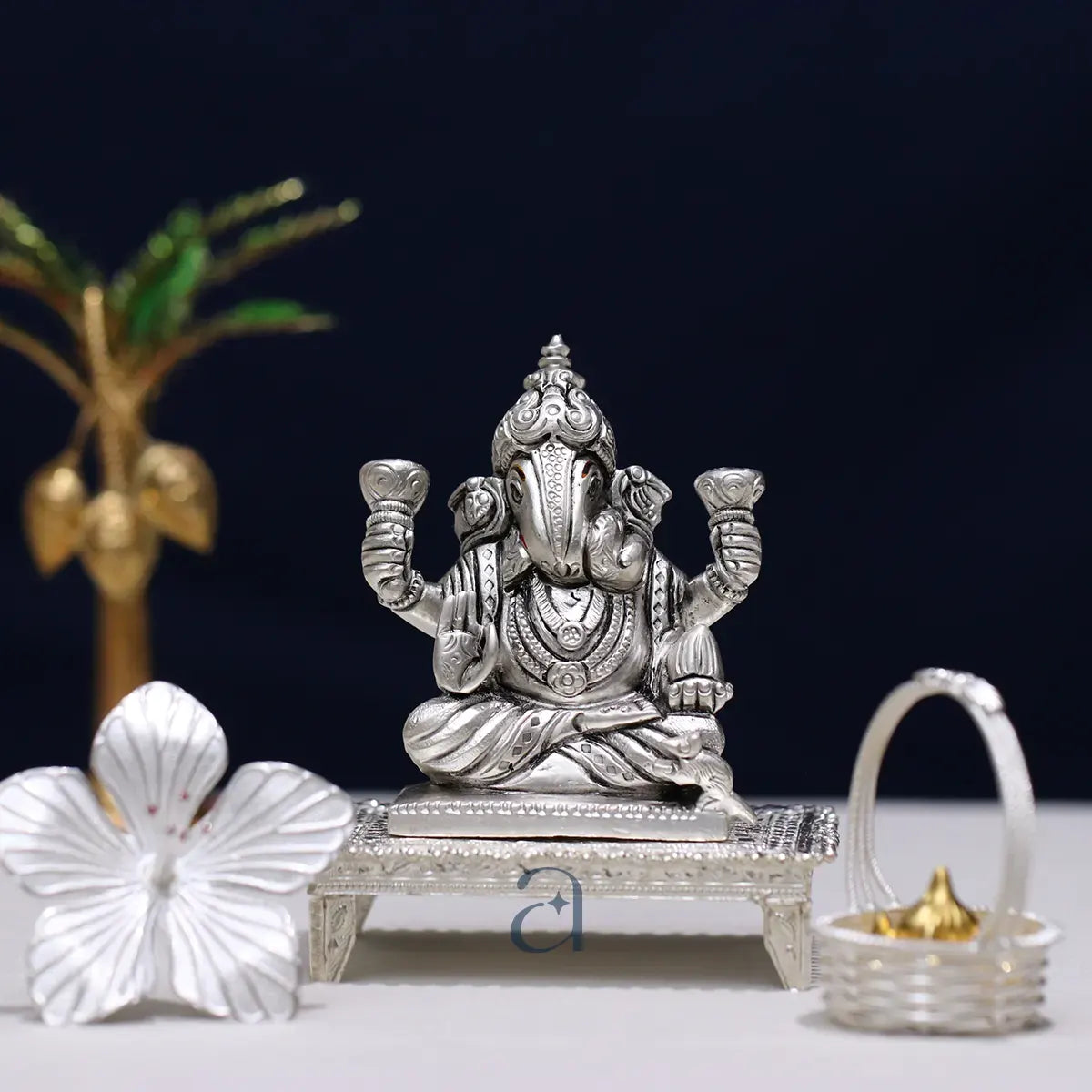 Handcrafted 925 Antique Silver Ganeshji